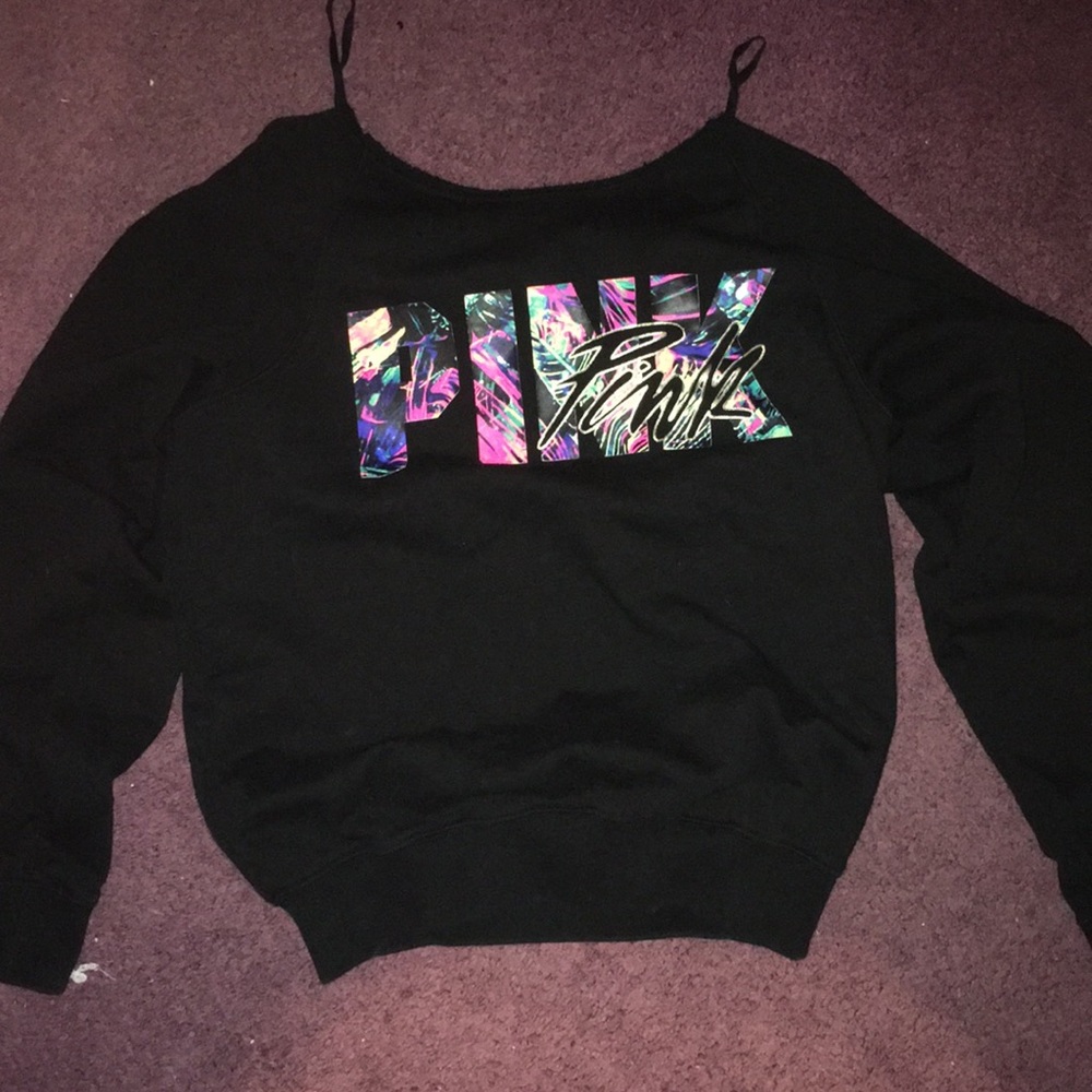 Pink Floral Print Sweater